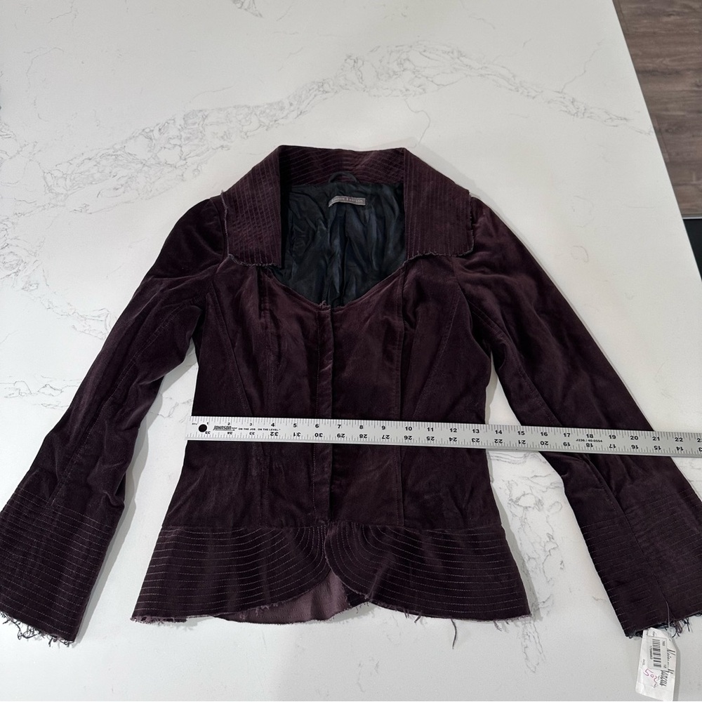 Easton Pearson Velvet Blazer in Deep Brown - Picture 10 of 14